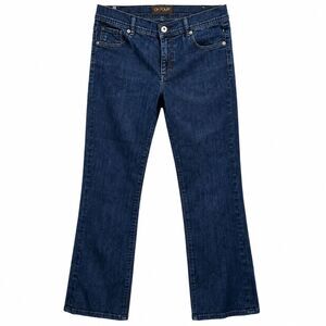 OH POMP Women’s Jeans 32x29 Blue Stretch Straight Leg Mid Rise Dark Wash